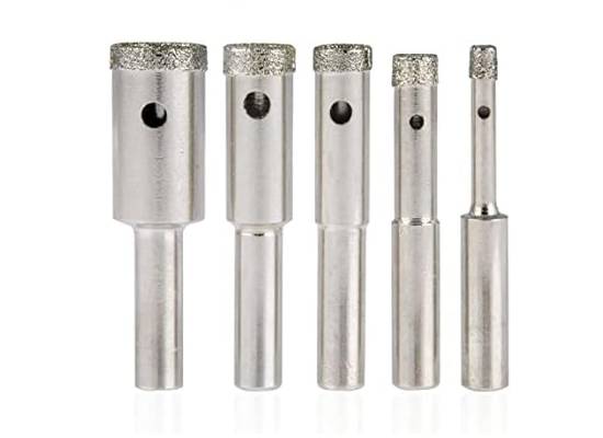 NEIKO 00823A Diamond Hole Saw, 5 Pc Diamond Drill Bit Set, 5/32–1/2-Inch Hollow Core, 1/4-Inch Shank, Glass Drill Bit, Ceramics, Tile Drill Bits, Granite, Glass Cutter for Bottles, Pots, Marble
