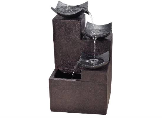 Teamson Home Modern Stone Look 4 Tiered Floor Waterfall Fountain