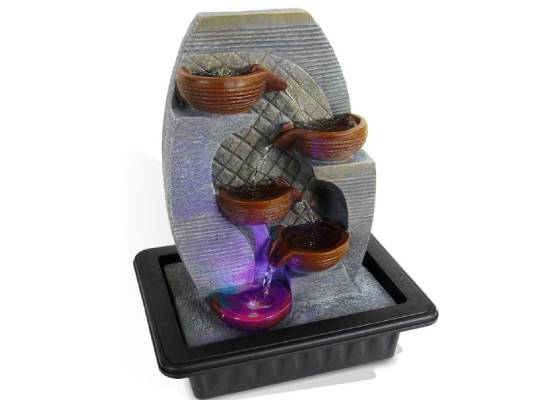 SereneLife 4-Tier Desktop Electric Water Fountain